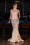 Long Beige Scaly Haute Couture Dress ABU5968