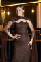 Long Brown Dantelle Evening Dress ABU5941