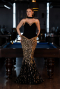 Long Black Scaly Haute Couture Dress ABU5968