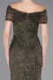Olive Drab Long Beaded Evening Dress ABU5694