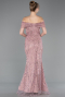 Powder Color Long Beaded Evening Dress ABU5694
