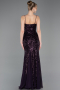 Long Dark Purple Mermaid Prom Dress ABU5939