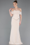 Beige Long Evening Dress ABU5559