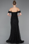 Long Black Dantelle Evening Dress ABU5973