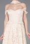Long Beige Dantelle Evening Dress ABU5942