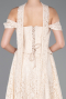 Long Beige Dantelle Evening Dress ABU5942