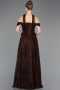 Long Brown Dantelle Evening Dress ABU5942