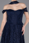 Long Navy Blue Dantelle Evening Dress ABU5942