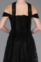 Long Black Dantelle Evening Dress ABU5942
