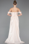 Long Beige Chiffon Evening Dress ABU5974