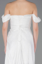 Long White Chiffon Evening Dress ABU5974