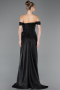 Long Black Chiffon Evening Dress ABU5974