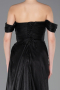 Long Black Chiffon Evening Dress ABU5974