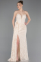 Long Beige Dantelle Mermaid Prom Dress ABU5975