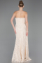 Long Beige Dantelle Mermaid Prom Dress ABU5975