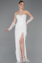 White Long Dantelle Evening Dress ABU5770