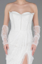 White Long Dantelle Evening Dress ABU5770