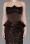 Long Brown Scaly Evening Gown ABU5979