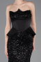 Long Black Scaly Evening Gown ABU5979