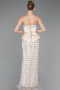 Long Beige Scaly Evening Gown ABU5979