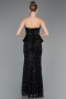 Long Black Scaly Evening Gown ABU5979