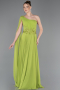 Long Pistachio Green Chiffon Prom Gown ABU5984