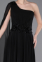 Long Black Chiffon Prom Gown ABU5984