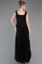 Long Black Scaly Evening Dress ABU5986