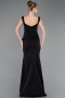 Black-Gold Long Mermaid Prom Dress ABU5768