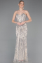 Long Beige Scaly Evening Dress ABU5978