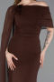 Brown Long Chiffon Evening Dress ABU5418