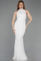 Long White Dantelle Evening Dress ABU5987