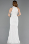 Long White Dantelle Evening Dress ABU5987