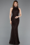Long Brown Dantelle Evening Dress ABU5987
