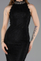 Long Black Dantelle Evening Dress ABU5987
