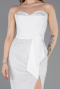 Long White Beaded Evening Dress ABU5988