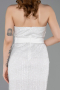 Long White Beaded Evening Dress ABU5988