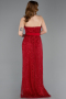 Long Red Beaded Evening Dress ABU5988
