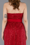 Long Red Beaded Evening Dress ABU5988