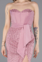 Long Powder Color Beaded Evening Dress ABU5988