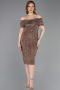 Midi Copper Beaded Party Dress ABK2592