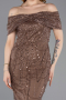 Midi Copper Beaded Party Dress ABK2592
