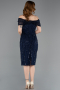Midi Navy Blue Beaded Party Dress ABK2592