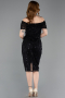 Midi Black Beaded Party Dress ABK2592