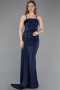 Long Navy Blue Prom Gown ABU5992
