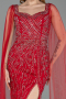 Red Long Stony Evening Dress ABU5751