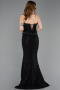Long Black Dantelle Mermaid Evening Gown ABU5993