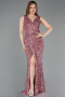 Powder Color Long Evening Dress ABU5281