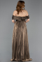 Copper Long Chiffon Cocktail Dress ABU5283