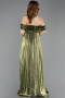 Pistachio Green Long Chiffon Cocktail Dress ABU5283